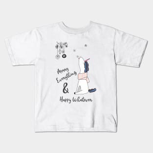 Merry Everything & Happy Whatever - Christmas Unicorn Kids T-Shirt